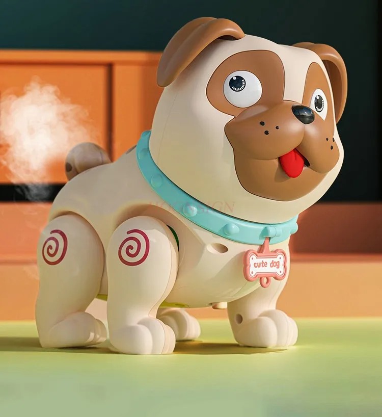 Cão Robô Em Miniatura, Elétrico E Realista, A Brinquedo Para Crianças Que Anda E Late.