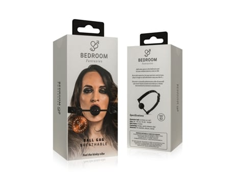 Mordaza De Bola Abierta De Silicona - Negra