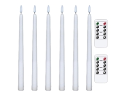 Conjunto de 6 velas LED sem fumaça com luz quente LAXISCREED