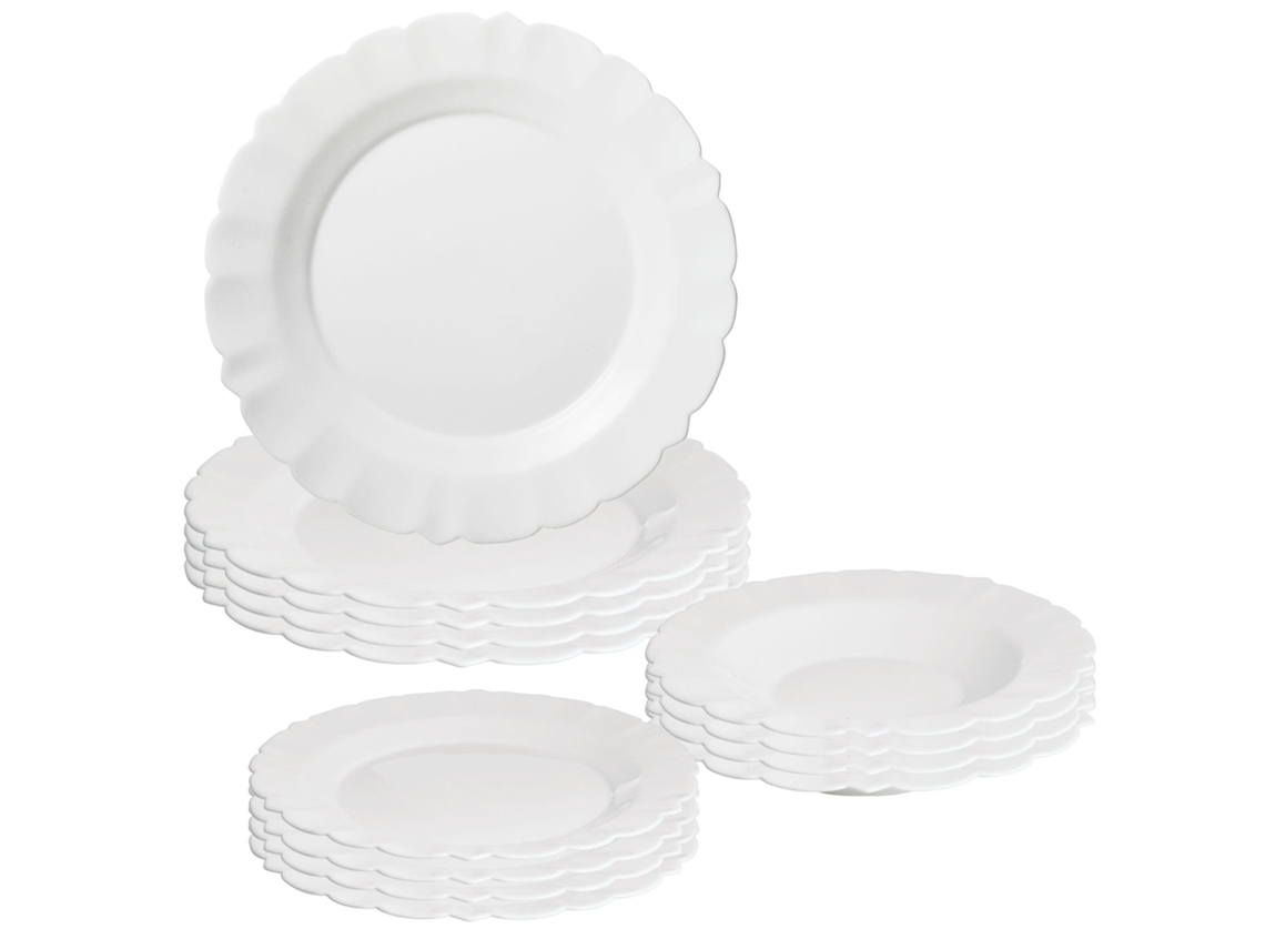 Conjunto De Jantar Branco San Ignacio Com 12 Peças