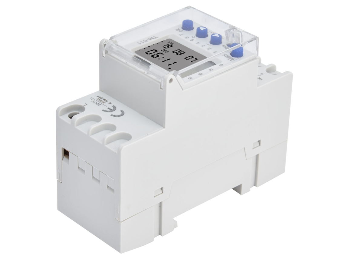 Interruptor De Controle Temporal Inteligente Com Trilho Guiado E Fornecimento De Energia Tm611‑2 1‑saída Ac220v