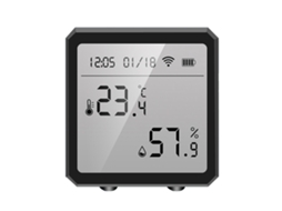 2026 sensor Inteligente Wifi de Temperatura e Humidade com Tela Digital Higrómetro Termômetro Interior Compatível com Alexa Controle por Voz Preto