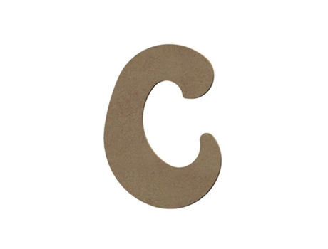 Letra maiúscula C em madeira MDF para decorar - 8 cm Gomille