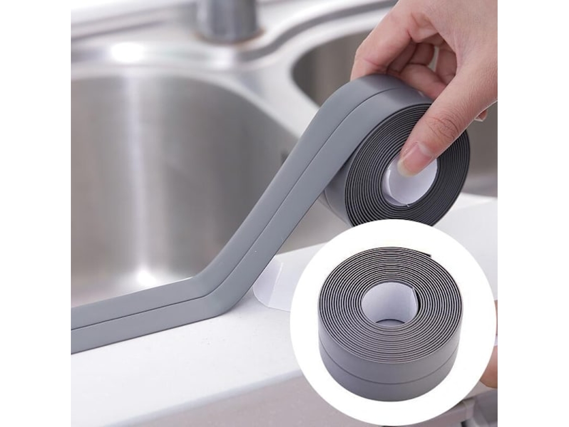 Fita De Vedação Para Cozinha E Banheiro (22 Mm X 3,2 M), Cinza