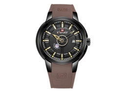 Relógio Masculino de Quartzo com Pulseira de Silicone Impermeável 3atm para Uso Diário e Outdoor