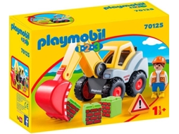 Playmobil PLAYMOBIL 1 2 3 Pá Escavadora (Idade Mínima Recomendada: 18 meses)