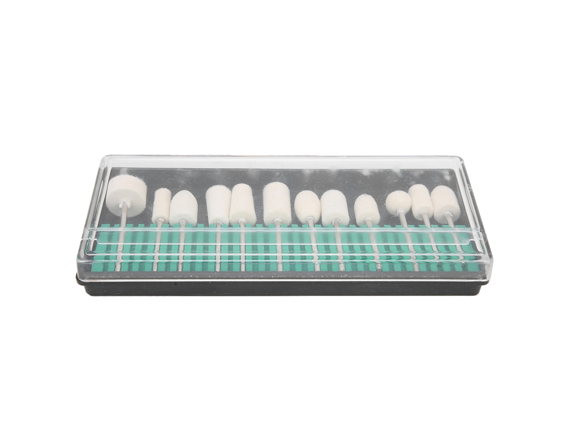 Conjunto De 12 Brocas Para Lixadeira De Unhas Em Felpa De Lã Para Polimento E Lixamento Portátil Acessório
