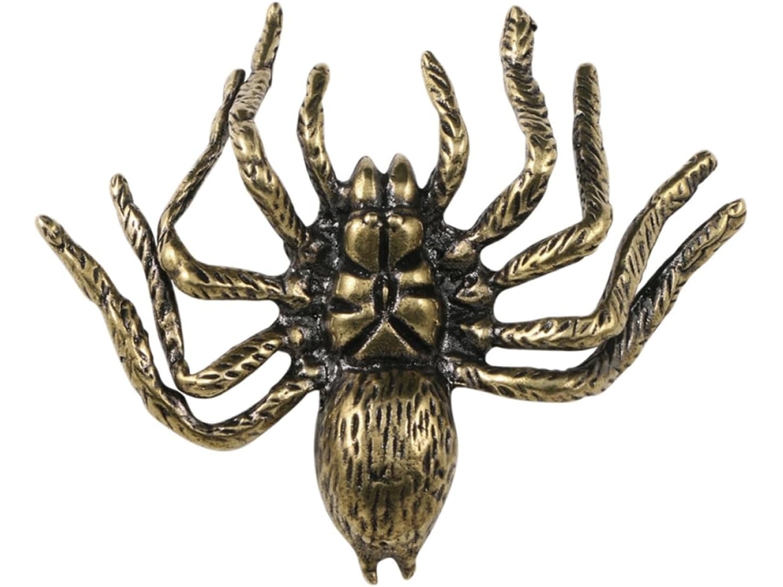 Estatueta de Aranha Decorativa em Latão Dourado da Healeved, para Decoração de Mesa em Casa e em Restaurantes CHABERLU