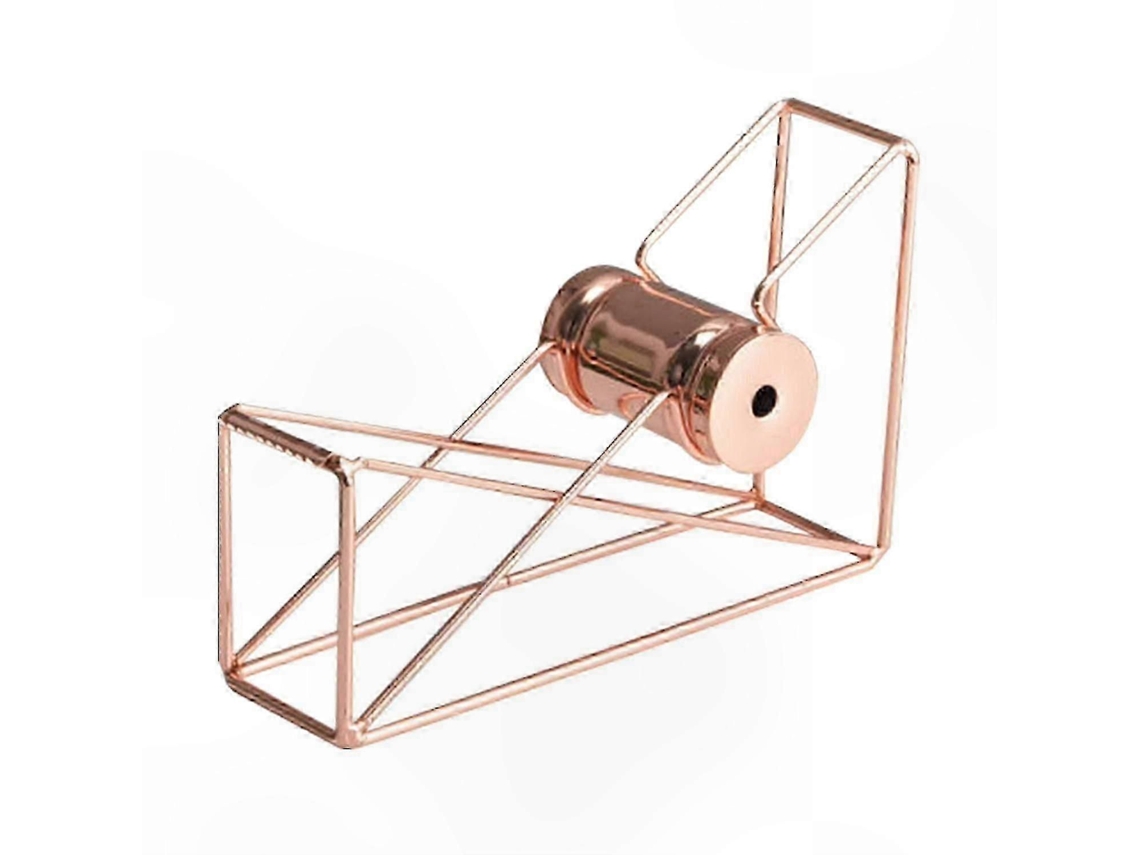 Dispensador de Fita Adesiva Metal Dourado para Mesa, Cortador Adesivo, Material Escritório, Decoração Me Sa Comercial GOKOCO