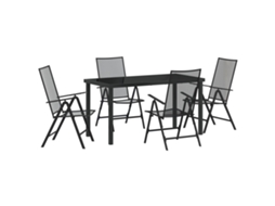 Conjunto 5 De Jantar De Jardim De Vidaxl Em Aço Antracite