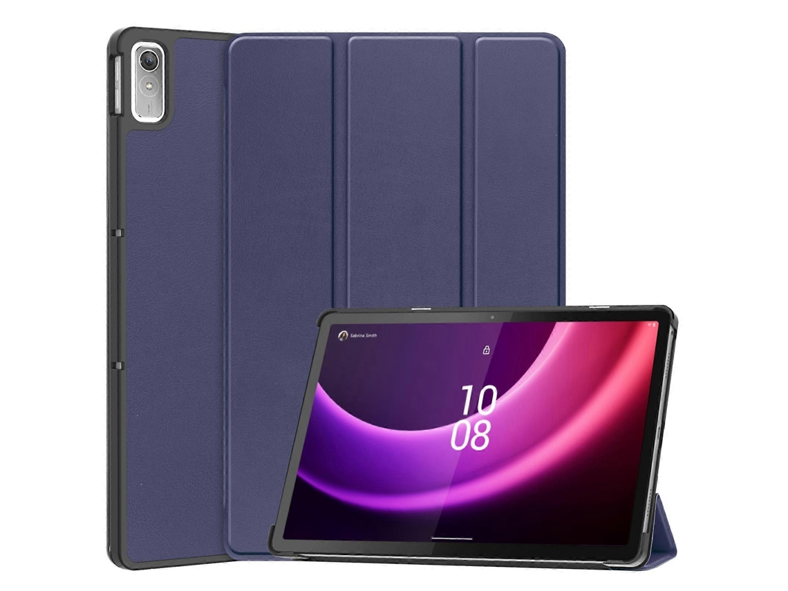 Capa De Couro Para Tablet Lenovo Tab P11 Gen 2 Custer Pure Color Com Suporte Triplo