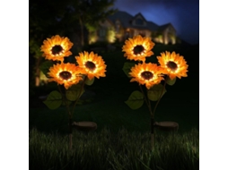 Girasol Lámpara Solar Para Exteriores, Impermeable, Decorativa, Para Jardín, Patio, Pasarela Y Decoración Navideña. Brilvibera
