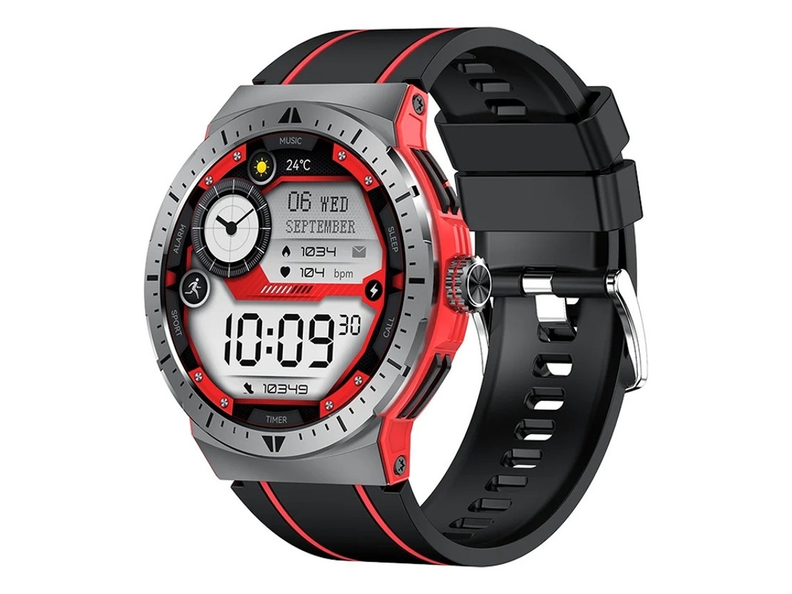 Smartwatch Com Chamadas Bluetooth Tela Amoled De 1.43 Polegadas E Vários Modos Esportivos Vermelho Yizhood