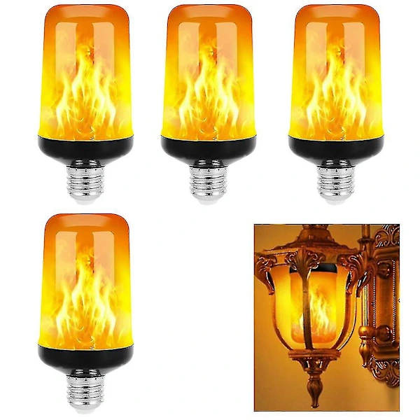 Lâmpada Led com Efeito de Chama, Soquete E26/ E27, Modo Intermitente, Luzes de Natal BRILVIBERA (2 Unidades)