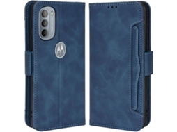Capa Motorola Moto G31, G41 HFS HOUSE Carteira Azul