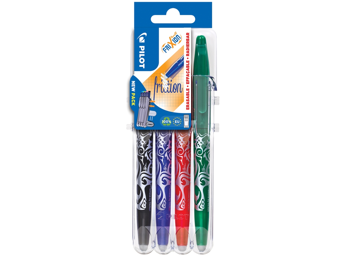 Caneta Rollerball PILOT Frixion Ball 07 Set2Go Estojo de 4 Fun