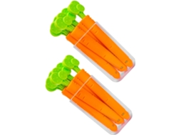 Clips para fechar sacos de alimentos, adesivo magnético para geleia, plástico resistente, laranja, 2 conjuntos para