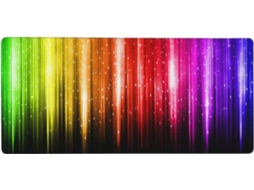 Mousepad Grande para Computador com Glitter Arco íris e Base de Borracha Antiderrapante, 40 X 90 Cm