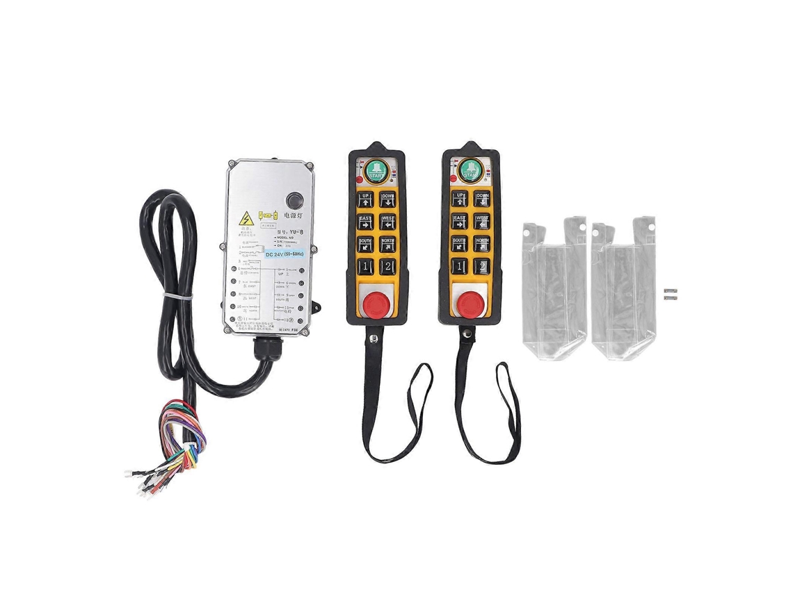 Controle Remoto Industrial para Guindaste com Alça Dupla, 6 Teclas, Elevador Elétrico, Transmissor e Receptor Sem Fio, Dc24v._ptg