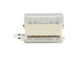 Perfuradora Portátil De 6 Agujas Estilo Bonito Em Abs Manual Com Profundidade De 7mm Para Escritório Transparente