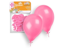 Pacote de 12 balões rosa de 23 cm GENÉRICO