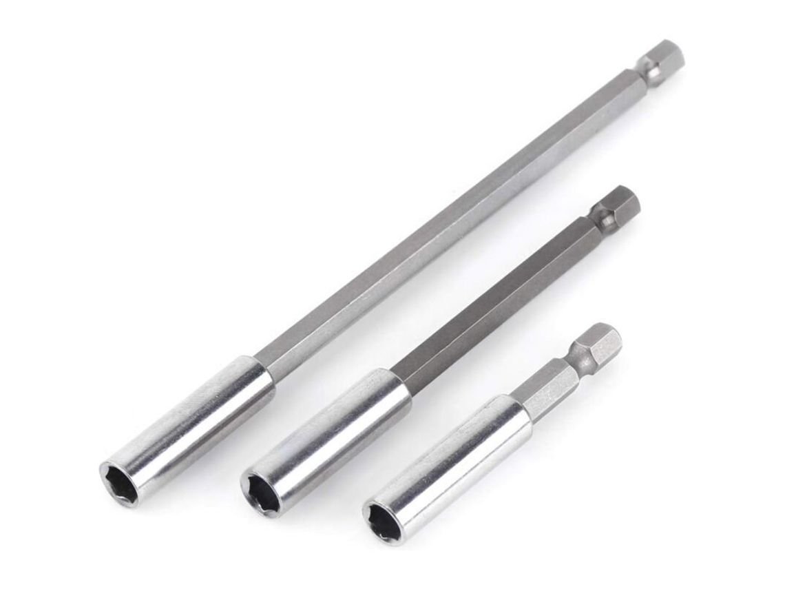 Conjunto De 3 Peças Extensão Magnética Para Bits 1/4" Furadeira/parafusadeira Elétrica. -aquaforge