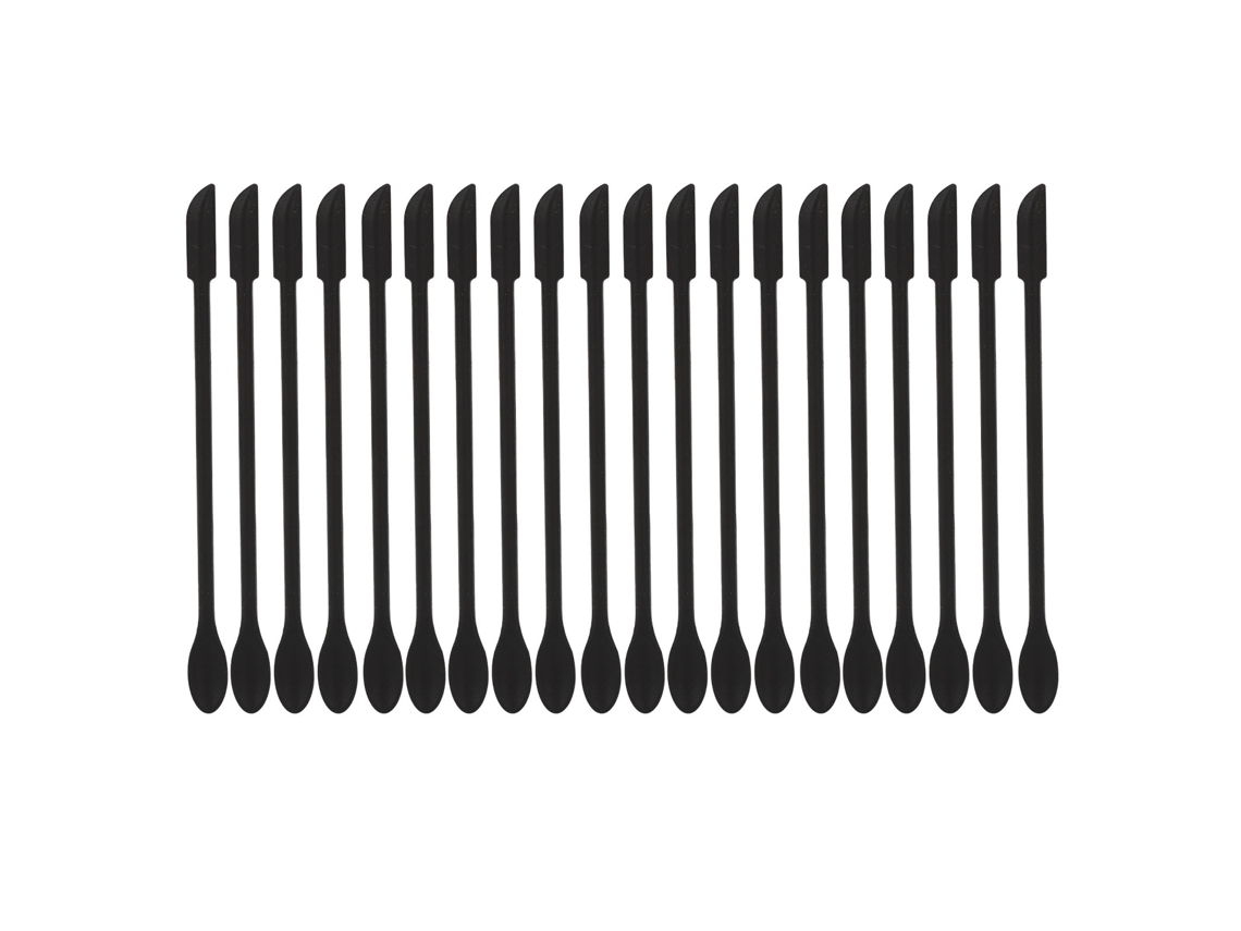 20 mini espátulas de silicone para maquiagem com ponta dupla