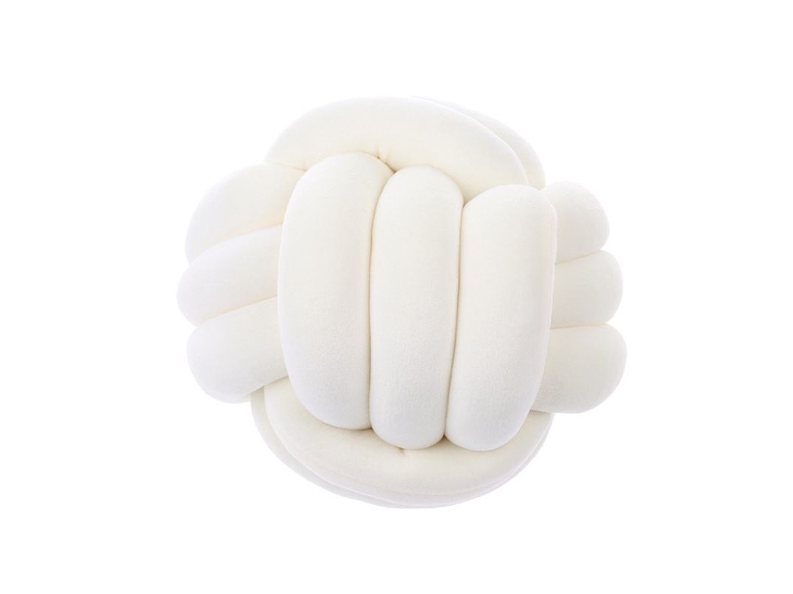 2026-almohada Redonda Nudo Suave De Tela Plush Relleno De Algodón Pp Decoración Hogar 9.8x9.8cm Blanco Leche