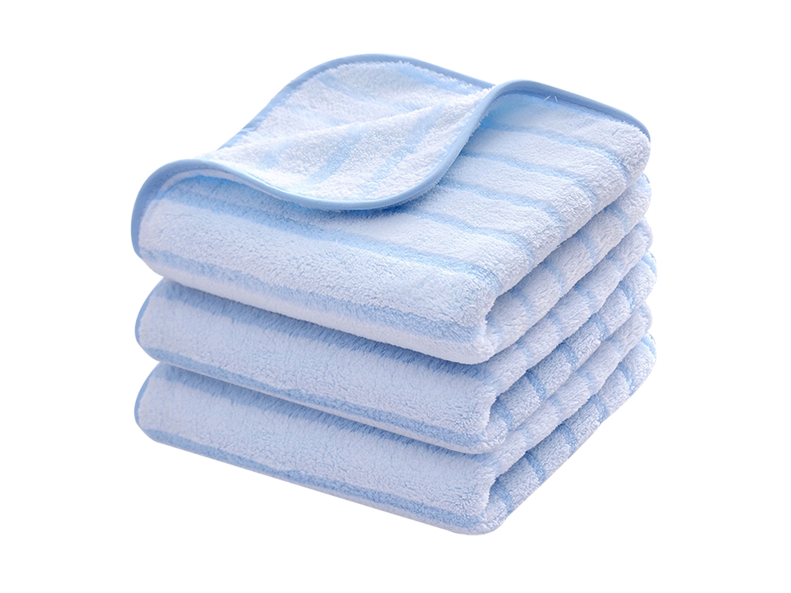Conjunto de Toalhas de Felpa Macias e Altamente Absorventes para Banheiro, Tamanho 35*75 Cm, Pacote com 3 Unidades AQUAFORGE
