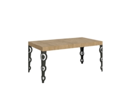 Mesa Extensível Karamay Premium 120/380x90 Cm Carvalho Natural Com Pés Antracite Itamoby