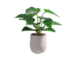 Plantas Artificiais Em Vasos, Plantas Verdes Plásticas Cerâmicas Tropicais Para Decoração De Sala, Escritório