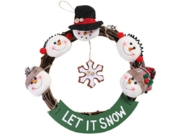 Guirnalda Navideña Portátil Com Boneco De Neve, Adorno De Parede Ideal Para Natal, Halloween E Festivais