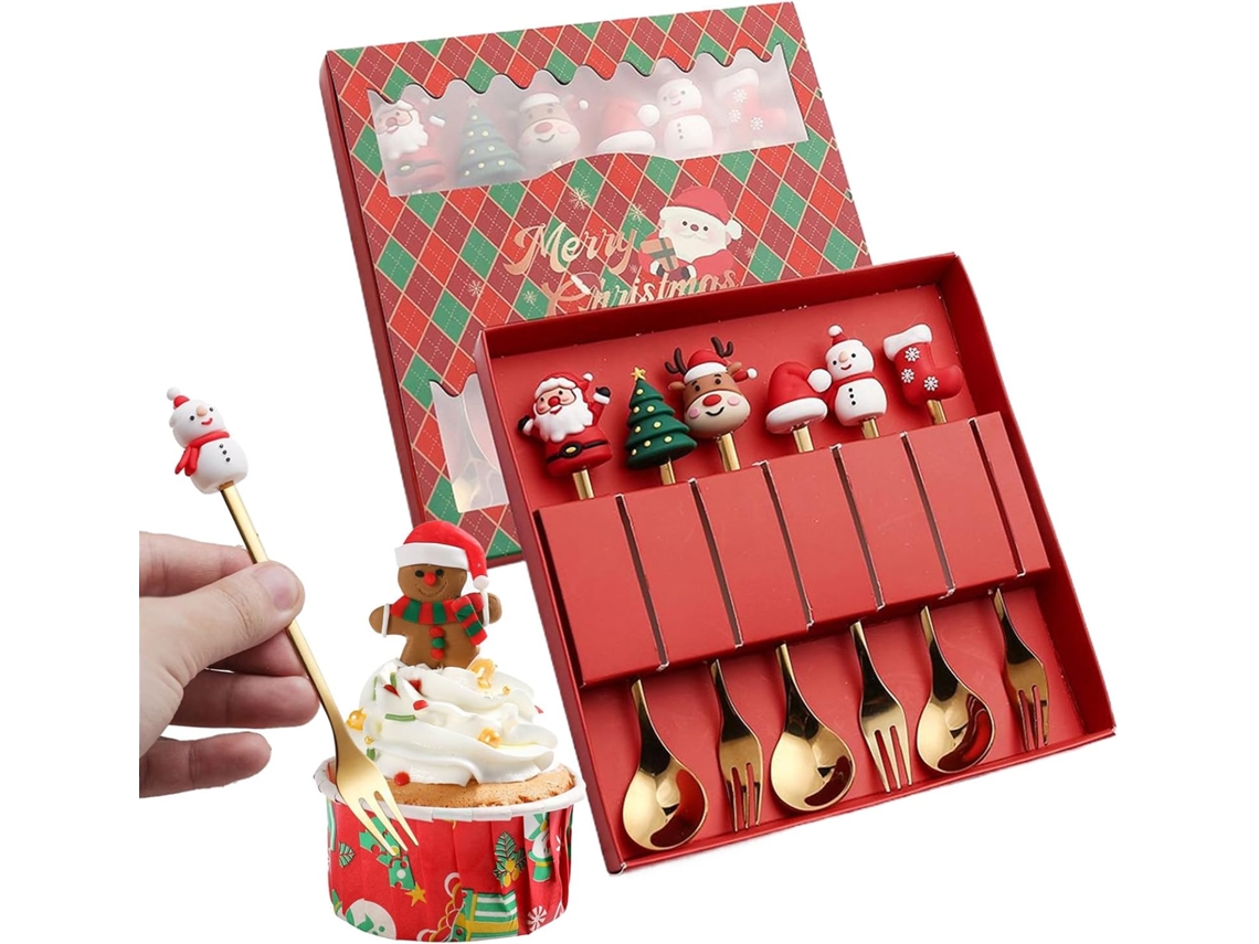 Colheres E Garfos De Sobremesa, Utensílios De Mesa Festivos, Próprios Para Lava-louças.
