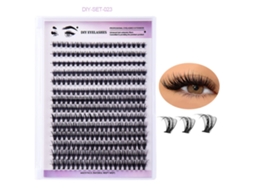 Kit De Pestañas Individuales Diy Para Maquillaje De Ojos Natural Con 280 Racimos Longitudes 8-16mm Curva D Ligero Y Fácil De Usar