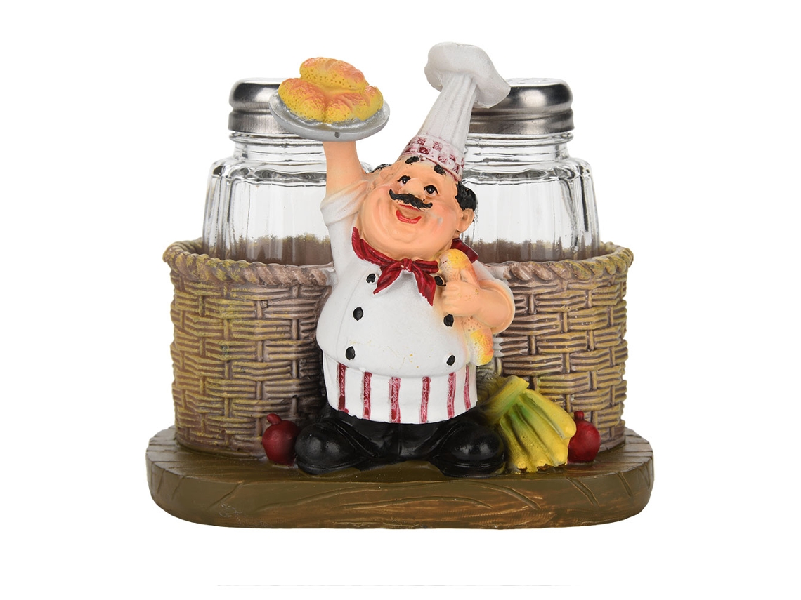 Figura de Chef Decorativa em Resina | S/MARCA