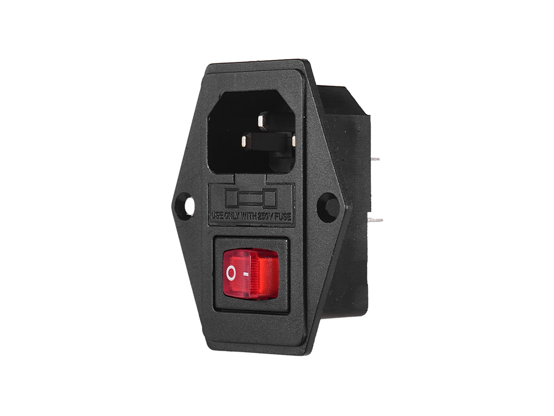 Módulo De Entrada Creality 3d Plug Fuse Switch 10a 250v 3pin Para Impressoras 3d Cr-10 Ender-3
