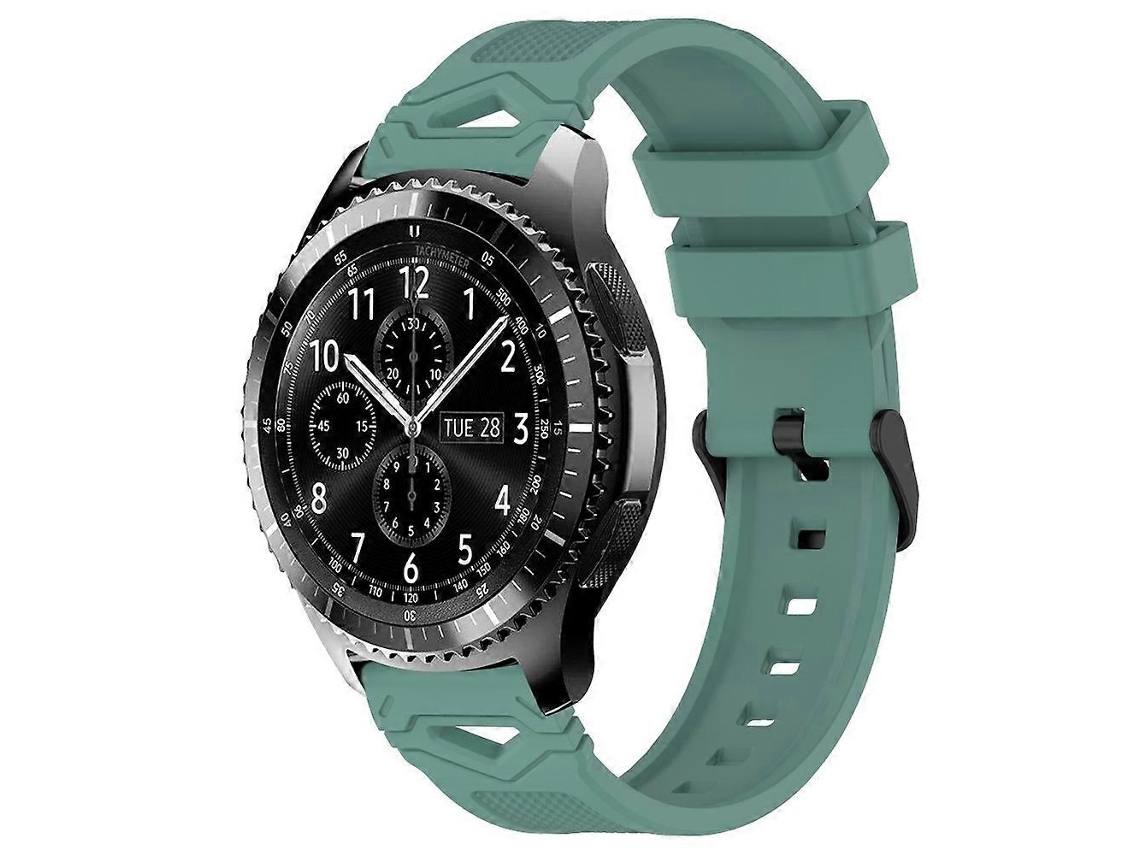 Pulseira De Silicone Preta Com Fivela E Detalhes Em Bolinhas Para Samsung Galaxy Watch 22mm