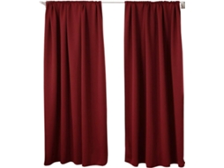 Cortina Blackout Térmica, Privacidade, 135 X 245 Cm, Vermelho