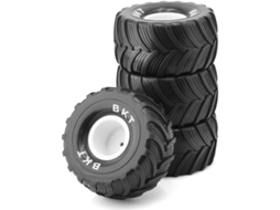 Conjunto de 4 Pneus Hexagonais de 100 Mm para Mini Carros Rc 1/18 SFUSHOS