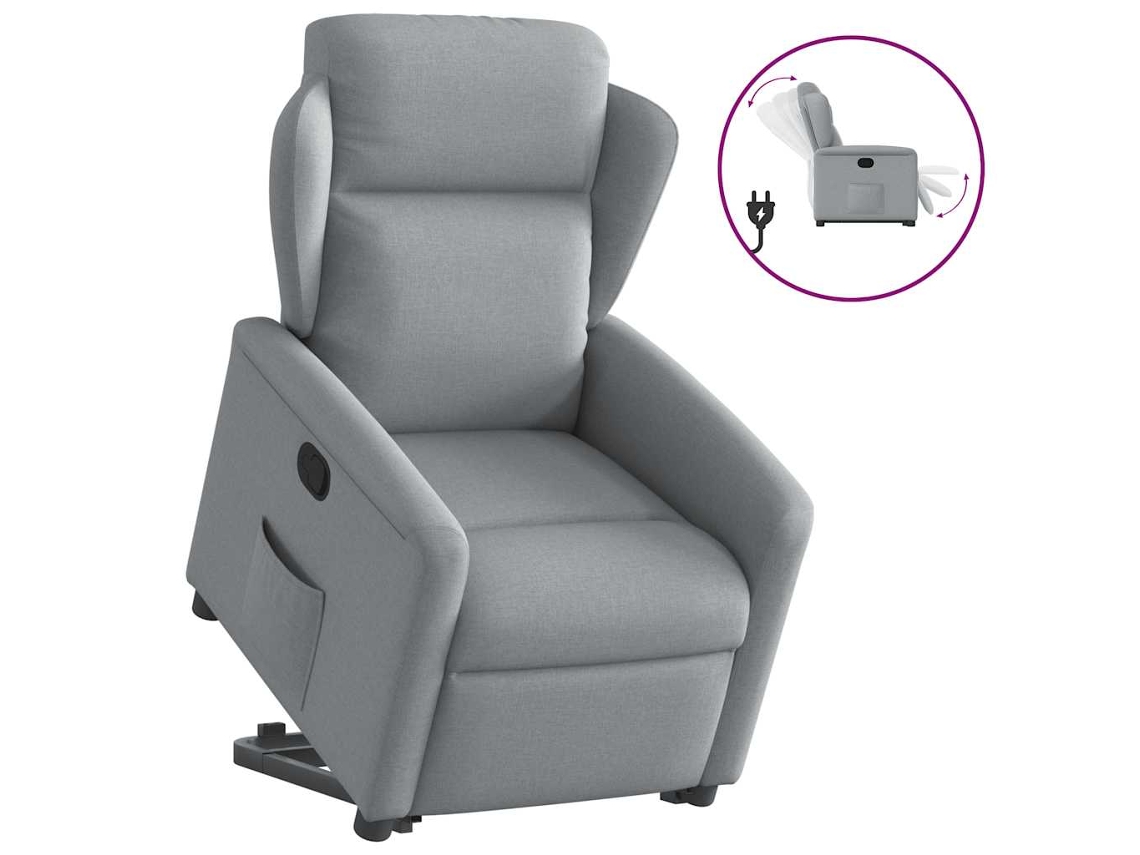 Stand Up Recliner Chair, Stand Up Recliner Chairs Vidaxl Cinzeto Tecido
