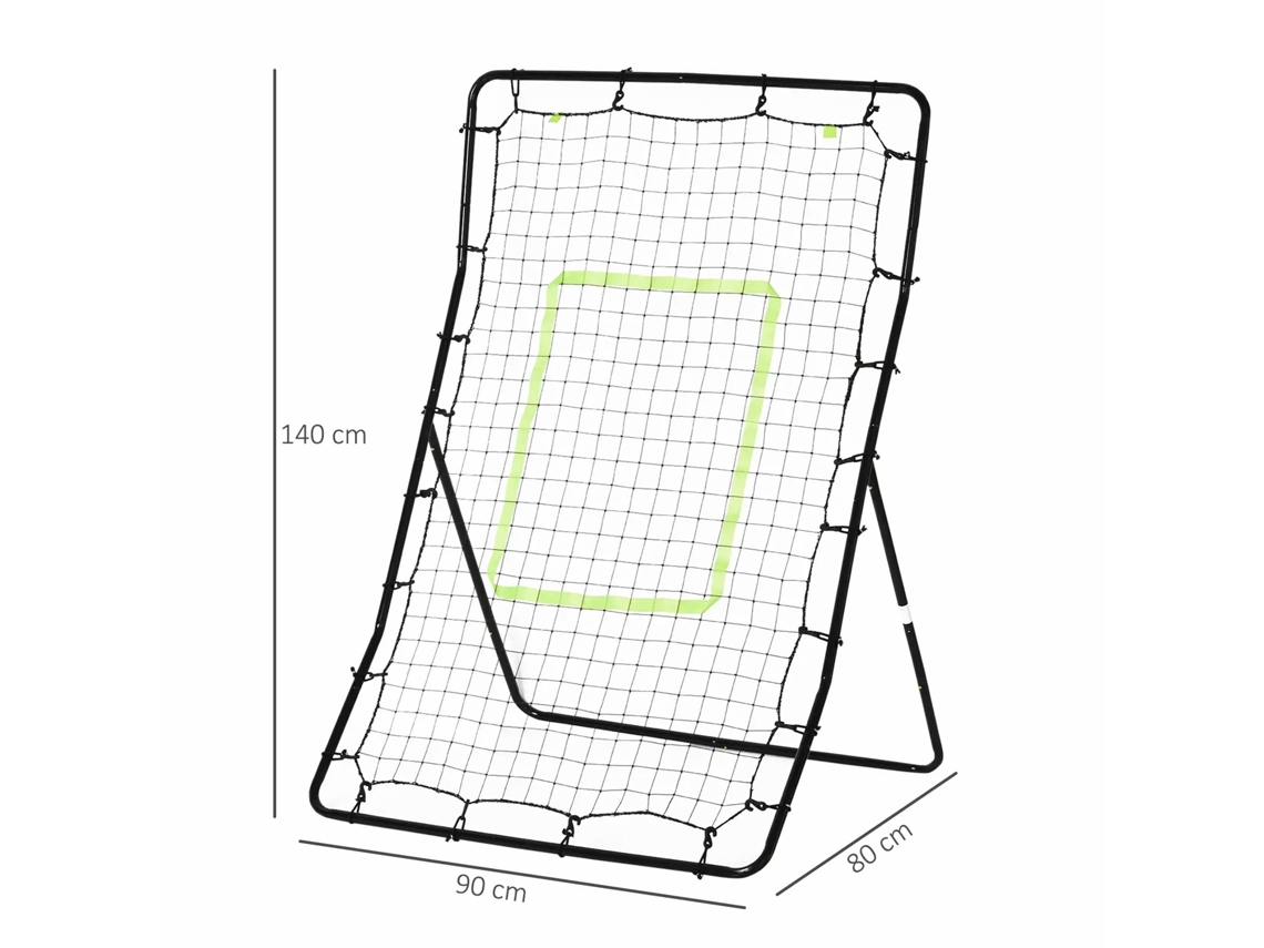 Rebote de Futebol Kickback Tor 75x126cm,parede de Rebote em Aço e Pe,acessório de Treino,preto BTFORUS