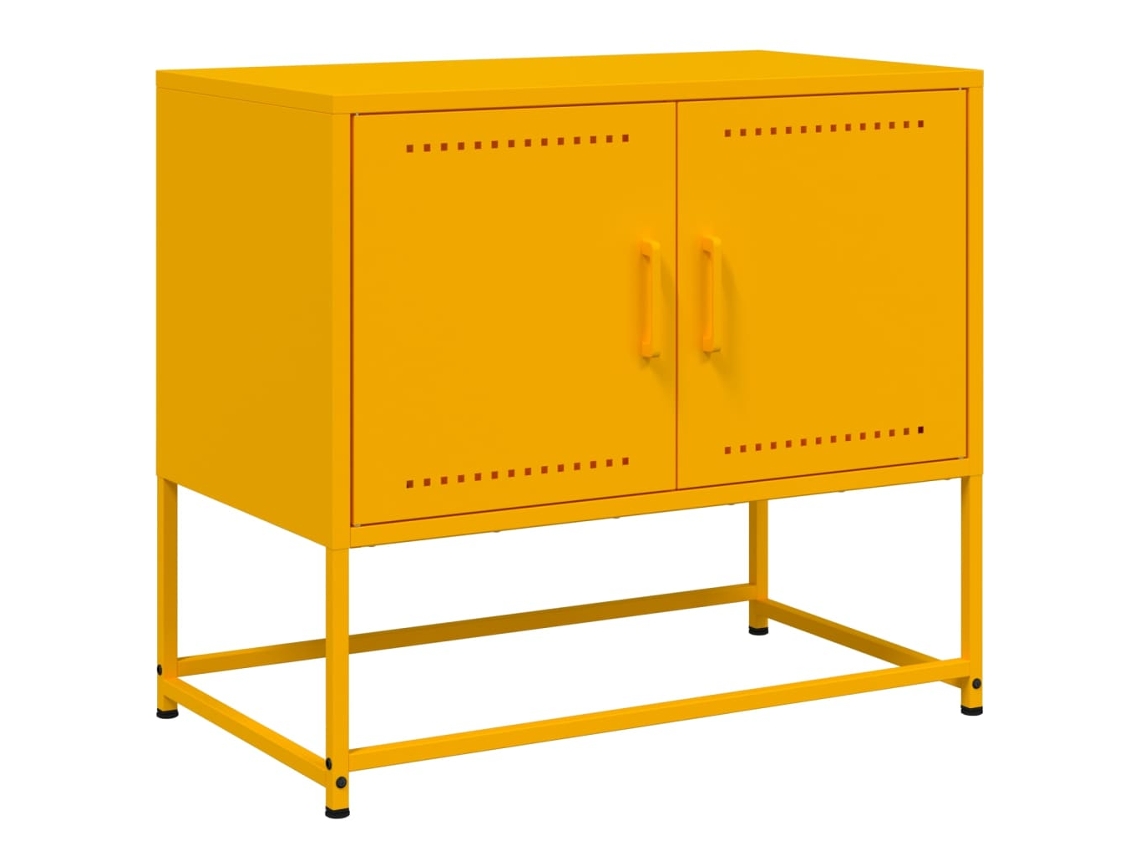 Móvel de tv VIDAXL Amarelo Aço (68,5x39x60,5cm)