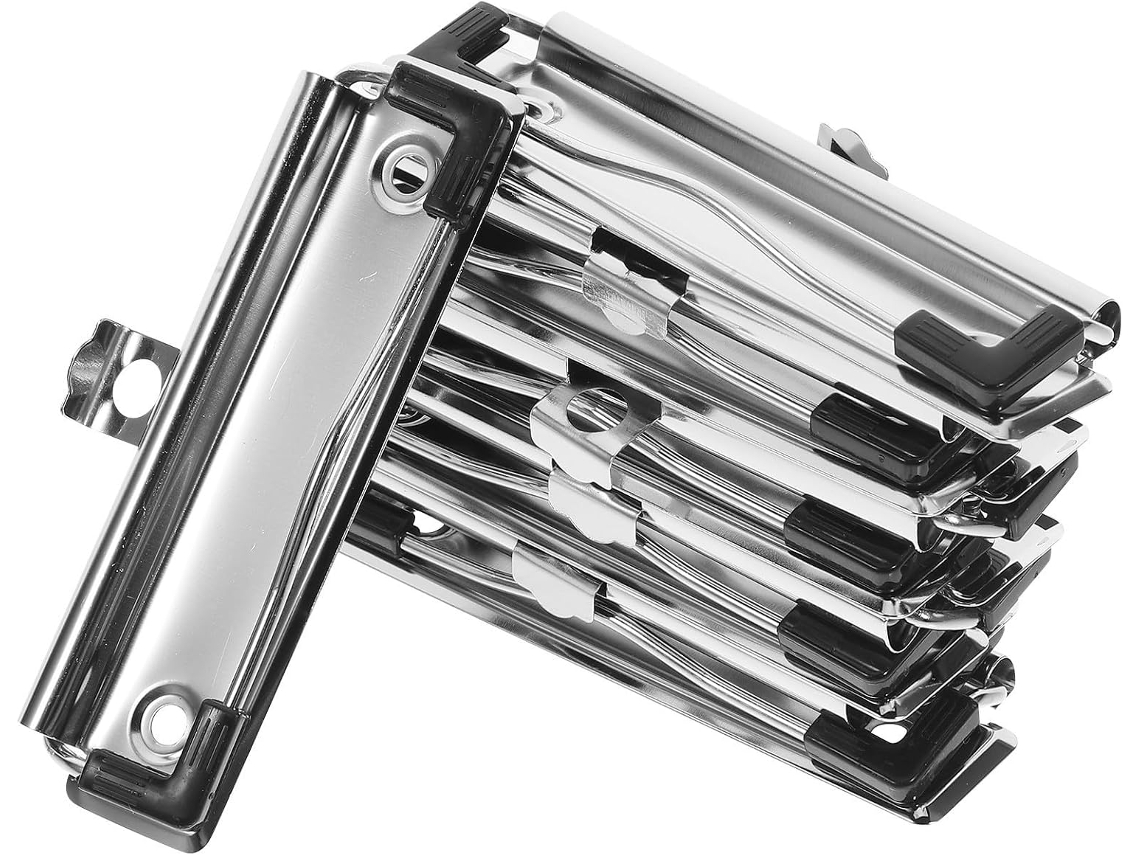 Conjunto De 10 Prendedores Metálicos Reutilizáveis Para Pranchetas E Quadros Escrita, Prendedores De Metal Montáveis