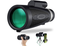 Binóculos ENKERS Monoculares 12X50 Monóculo Ipx7 Impermeável para Baixa Visão Noturna com Prisma Bak4 Campo de Visão de 360 Pés / 1000Yd-Preto