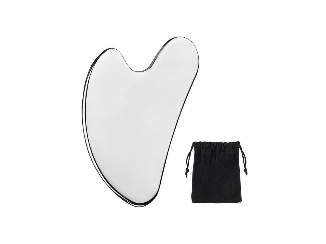 Ferramenta Facial Gua Sha em Aço Inoxidável para Massagem Facial, Firmeza da Pele e Modelagem Facial. GOKOCO