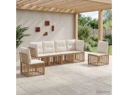 Vidaxl Conjunto De Sofás Para Exterior Natural Poliéster