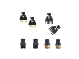 Kit Com 8 Escovas Planas E Redondas De Nylon Para Frestas, Compatíveis Com As Lavadoras A Vapor Karcher Sc1, Sc2, Sc3, Sc4, Sc5, Sc7, Ctk10 E C_glo