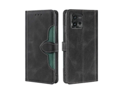 Capa De Couro Com Fivela Magnética E Sensação De Pele Para Motorola Moto G72 4g