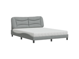 Bed, Beds Vidaxl Cinzeto Tecido (160 X 200 Cm)