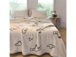 Manta de Flanela Estampada Fansu Microfibra Grossa Quente Fofa e Macia para Outono Inverno Colcha Quarto Sofá